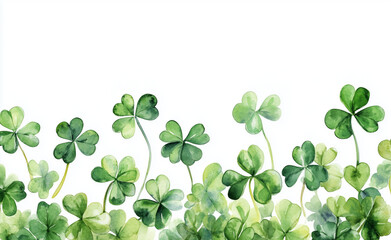 Wall Mural - background with leaves st patrick day background