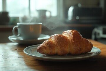 Sticker - Croissant with Coffee