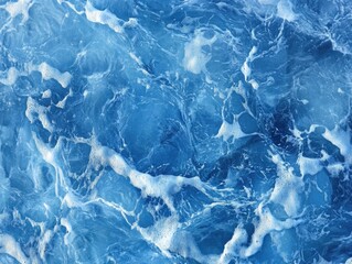 Wall Mural - blue ocean waves