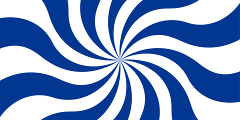 Poster - Abstract swirling shades of blue and white. Background design vector template, spiral design. Sunburst beam light vintage shine and graphic summer explosion pattern. Sunrise isolated glow striped