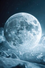 Wall Mural - Full moon at midnight