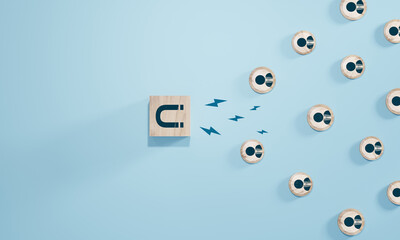inbound marketing strategy concept. customer retention, digital marketing and creating attraction fo