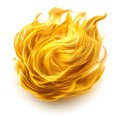 Wall Mural - Dynamic blaze of golden flames abstract art digital creation studio space close-up energy and motion