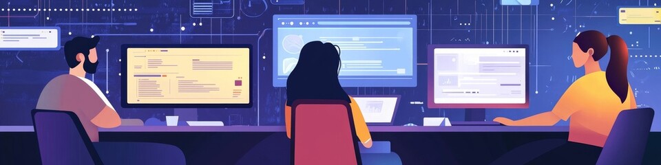 Data exchange, digital technology background, software development, cloud computing. Business Intelligence, global network, Data analysis, techician team computer programming, internet, Generative AI
