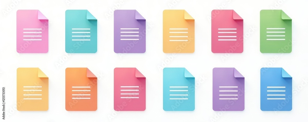 Format Colorful Colorful document file format icons, various styles , formats, data ...