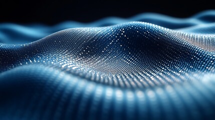 Abstract Blue Wavy Surface Texture Pattern