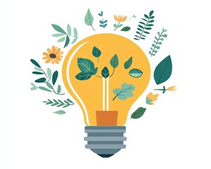 Aufkleber - Embracing Nature A Bright Idea for Sustainable Living