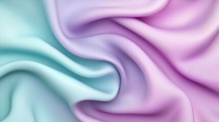 Wall Mural - Soft pastel fabric texture with flowing waves