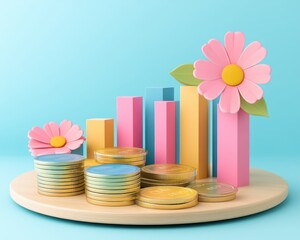 Poster - Colorful Financial Growth A Visual Representation