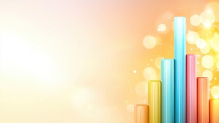 Leinwandbilder - Visual Data Representation Colorful Bar Chart