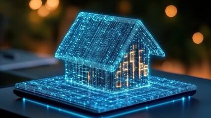 Leinwandbilder - Digital Home Model A Futuristic Visualization