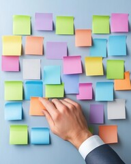 Poster - Organizing Ideas with Sticky Notes A Visual Approach