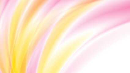 Poster - Yellow and pink flowing blurred waves abstract background. Vector design