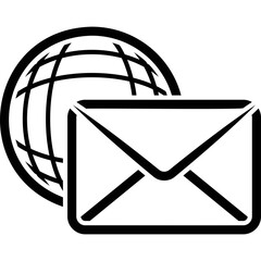 Simple vector icon mail message