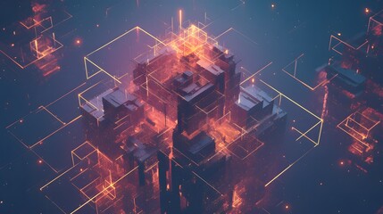 Concept of programming and network chains with digital blockchain elements