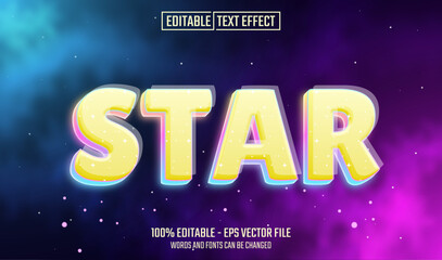 Wall Mural - star editable text effect