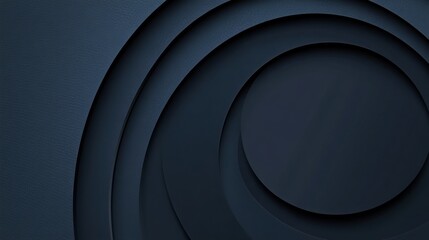Wall Mural - minimalist circles and curves for design. banner template with white space in the center on a blue b