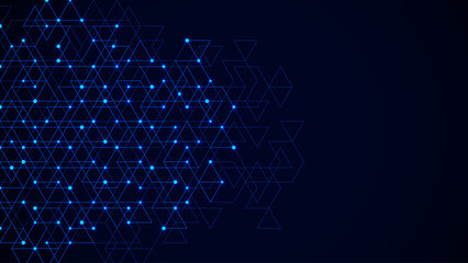 Canvas Print - technology design with abstract geometric background. minimalistic vector texture with linear patter