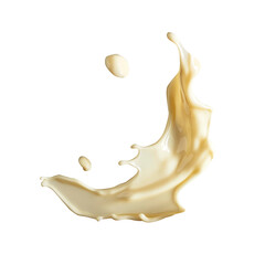 Wall Mural - A dynamic splash of smooth, creamy mayonnaise isolated on a white background, emphasizing its rich texture and fluid motion—perfect for culinary or advertising designs