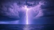 © Jihad - Dramatic Lightning Strike Over Dark Ocean Waters
