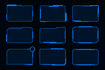 Wall Mural - futuristic frame interface cyberpunk design. technology hi-tech element.