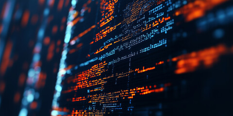 Software development, digital technology concept. Software developer, coding web banner or background	
