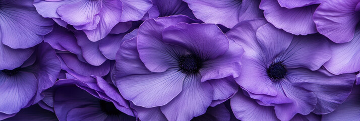 Wall Mural - Beautiful purple flower petals with intricate textures and vivid colors creating a vibrant floral pattern