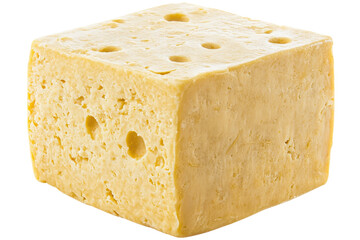 Isolated Block of Swiss Cheese