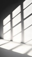 Wall Mural - Minimalist Interior Light and Shadow on a White Wall, Abstract Background. Empty Room