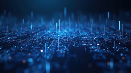 Digital technology  in abstract futuristic cyberspace. Coding concept, computer web connection, cyber internet data.