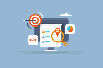 Wall Mural - search engine advertising with re-targeting customer tracking technology, ppc and display ad network