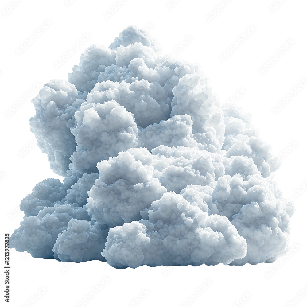 Realistic 3D Render of a Fluffy White Cloud Isolated fog sky art grey ...