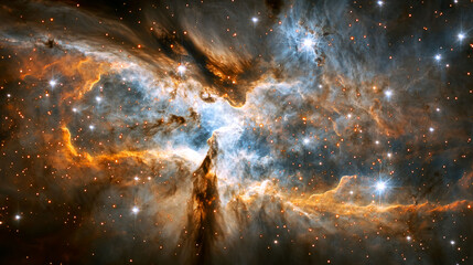 Wall Mural - Cosmic Nebula: A breathtaking view into the depths of space, showcasing vibrant colors and celestial wonders.