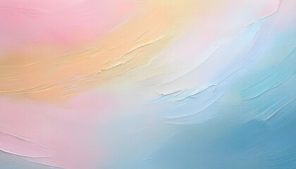 Poster - Abstract pastel oil paint with soft texture on canvas background with copy space.