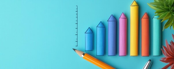 progress flat design top view goal achievement animation colored pastel