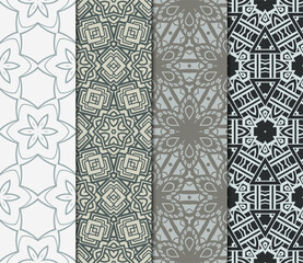 Wall Mural - set of Geometric seamless pattern. Modern ornament. vector illustration. For the interior design, wallpaper, decoration print, fill pages, invitation card