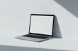 © Georgy - A white background showcases a laptop computer mockup, complete with a clipping path.