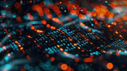Abstract Digital Background with Binary Code