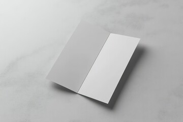 Wall Mural - Realistic blank bifold brochure mockup, isolated on transparent background, 3D rendering