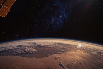 Wall Mural - earthrise, space station, sunrise, nebula, orbit, documentary