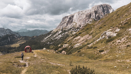 Wall Mural - trekking day in the mountains of Friuli Venezia-Giulia