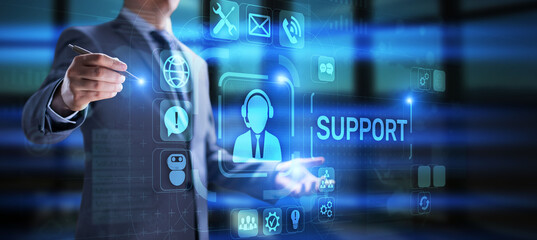 Fototapete - Support Customer service satisfaction business technology concept.