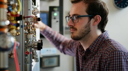 Wall Mural - a man tech innovator discusses advancements in quantum computing and simulation, exploring how they 