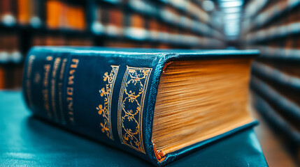 Fototapete - books on the table