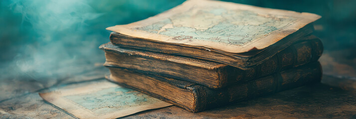Poster - old book on the table
