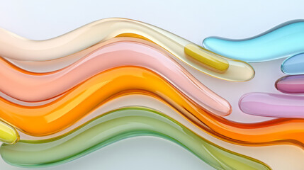 Leinwandbilder - A creative close-up of herbal supplement tablets arranged in an abstract, flowing pattern, with soft lighting enhancing their natural colors and textures,