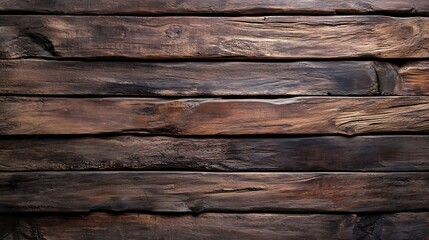Fototapete - Rustic Wooden Textured Planks with Dark Rich Grain Pattern : Generative AI