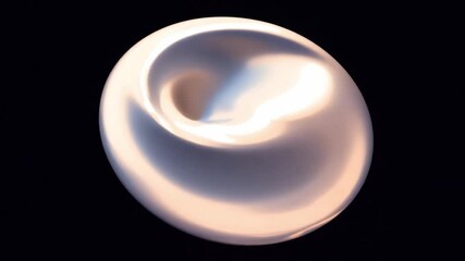 Fototapete - Captivating swirling motion of a glossy, abstract shape in a dark environment creates a mesmerizing visual experience, perfect for relaxation and reflection.