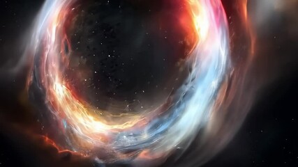 Wall Mural - A stunning cosmic spiral captivates with brilliant hues swirling together in a celestial ballet. Witness the interplay of colors illuminating the depths of space, creating an enchanting spectacle.