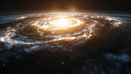 Wall Mural - Explore a breathtaking cosmic spiral where vibrant stars and swirling galaxies illuminate the dark, infinite expanse. Witness the beauty of the universe unfold with each captivating detail.